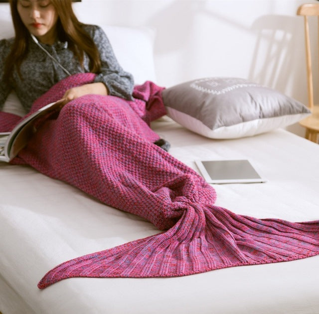 Crocheted Mermaid Tail Blanket
